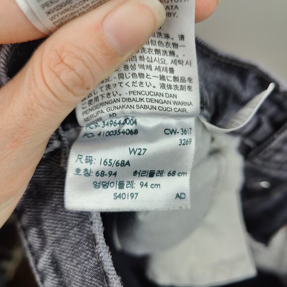 Levis Wedgie Straight Jeans Womens 27 That Girl Charcoal Straight Leg Stretch - Picture 9 of 10